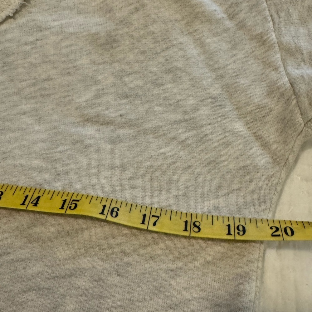 Soft surroundings rustica cream sweatshirt with button detail sleeves - Picture 8 of 10